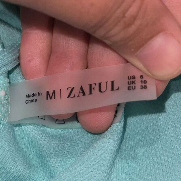 New Zaful Light Teal / Mint Green Bikini Top - Size M - Picture 3 of 6